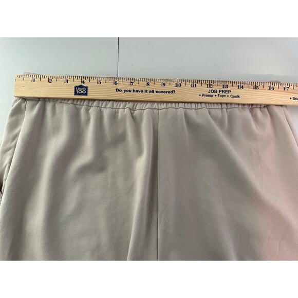 Nicole Miller Wide Leg Light Gray Pants High Rise Elastic Waist Workwear XL - Picture 8 of 8